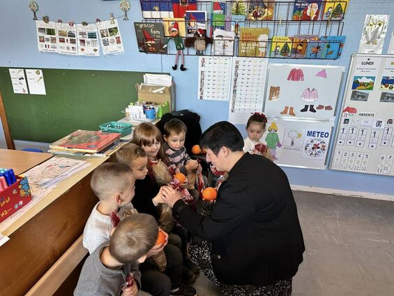 Le Père Noël à l'école
