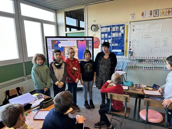 Le Père Noël à l'école